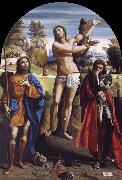 Giovanni Battista Ortolano Saint Sebastian with Saints Roch and Demetrius china oil painting artist